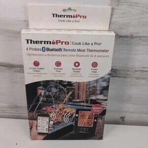 ThermoPro 4 Probes Remote Grill Meat Thermometer Bluetooth Enabled TP25W 1929